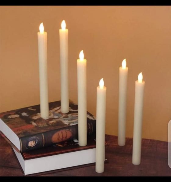 Led candles 2pc set Battery operated 8 inch hight